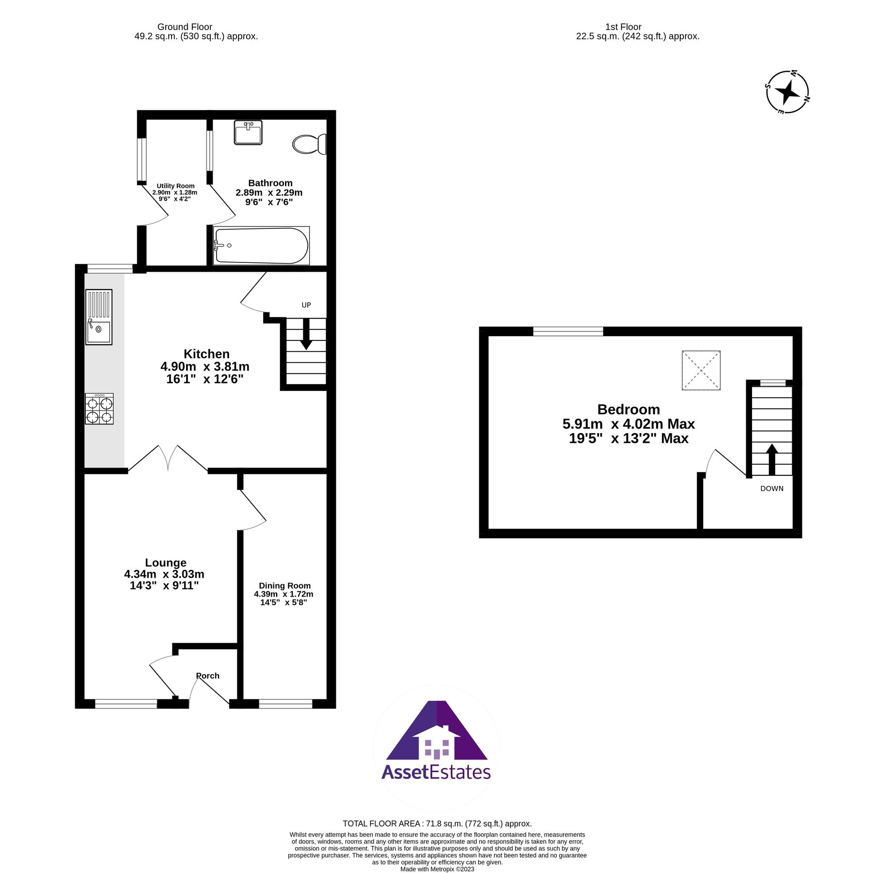 2 bed to rent in Bryn Terrace, High Street, Blaina