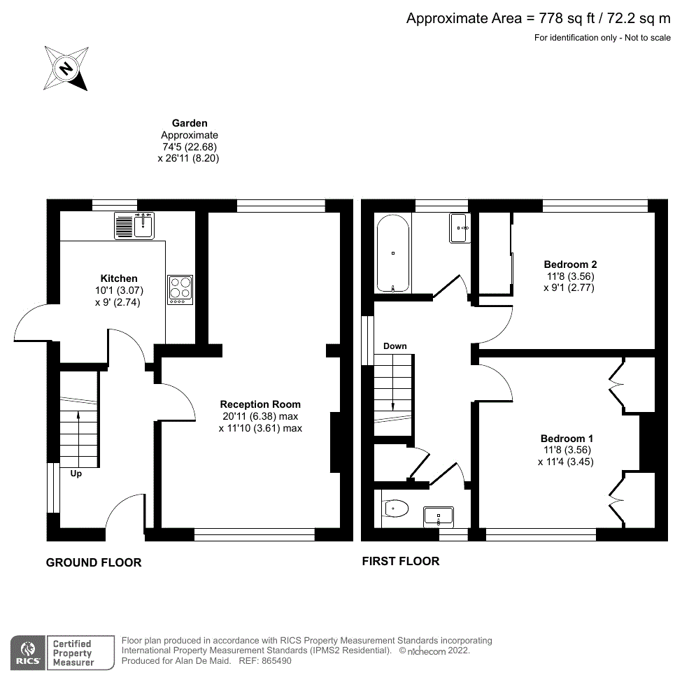 2 bed semidetached house for sale in Repton Road, Orpington, Kent BR6