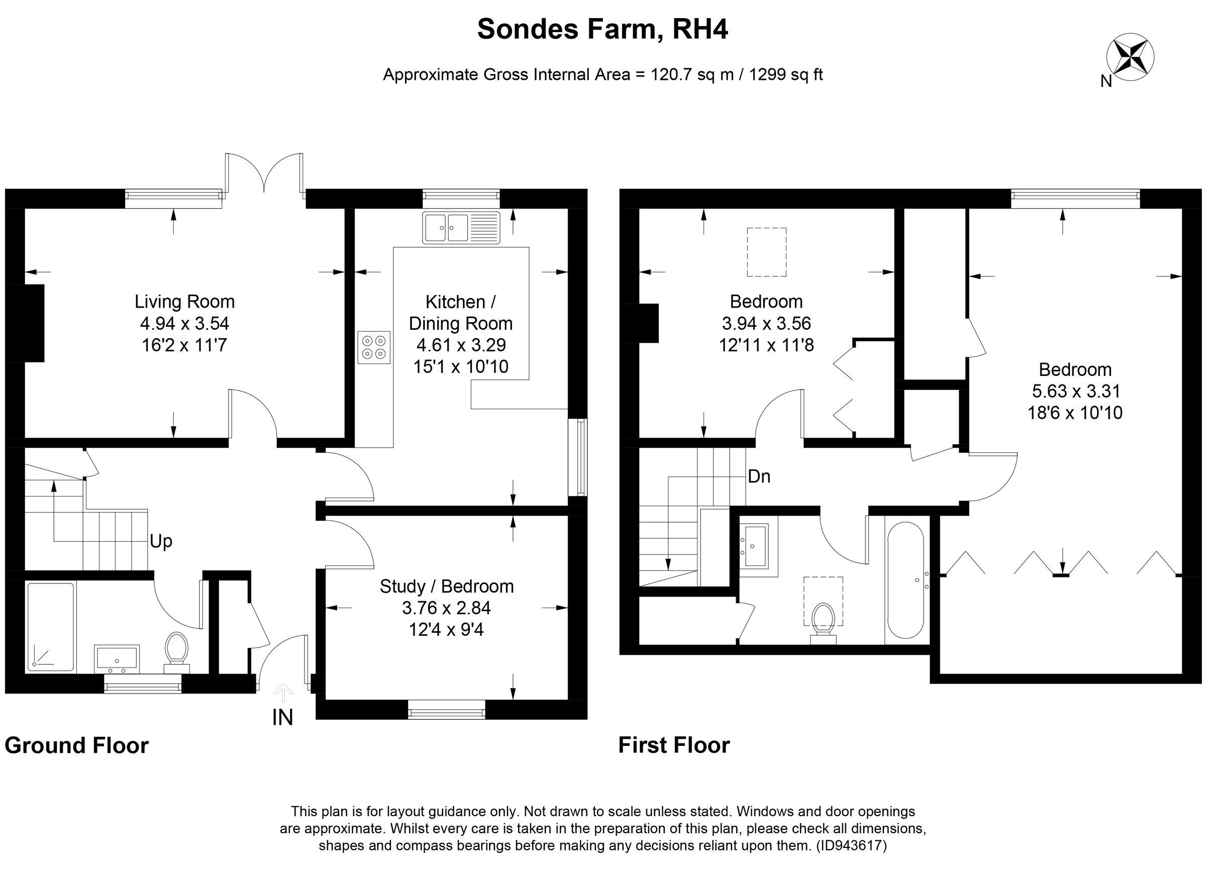 2 bed semidetached house for sale in Sondes Farm, Glebe Road, Dorking