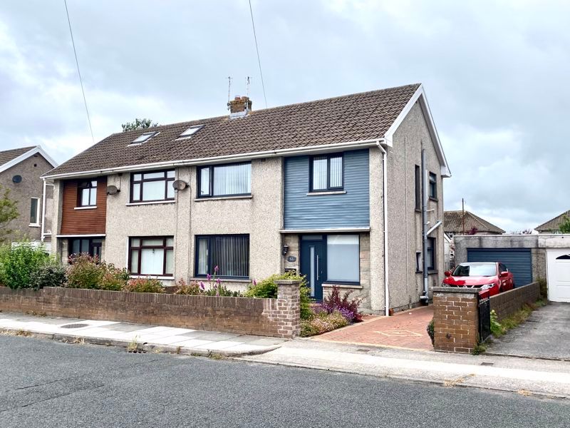 3 bed semidetached house for sale in Hall Drive, North Cornelly