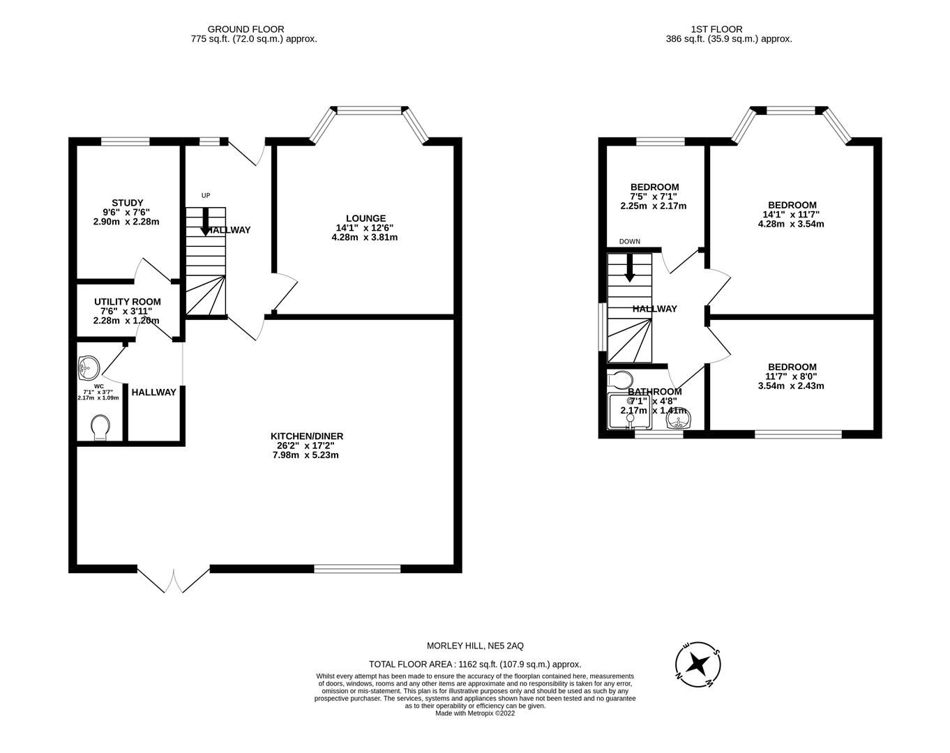 3 bed semidetached house for sale in Morley Hill Road, East Denton