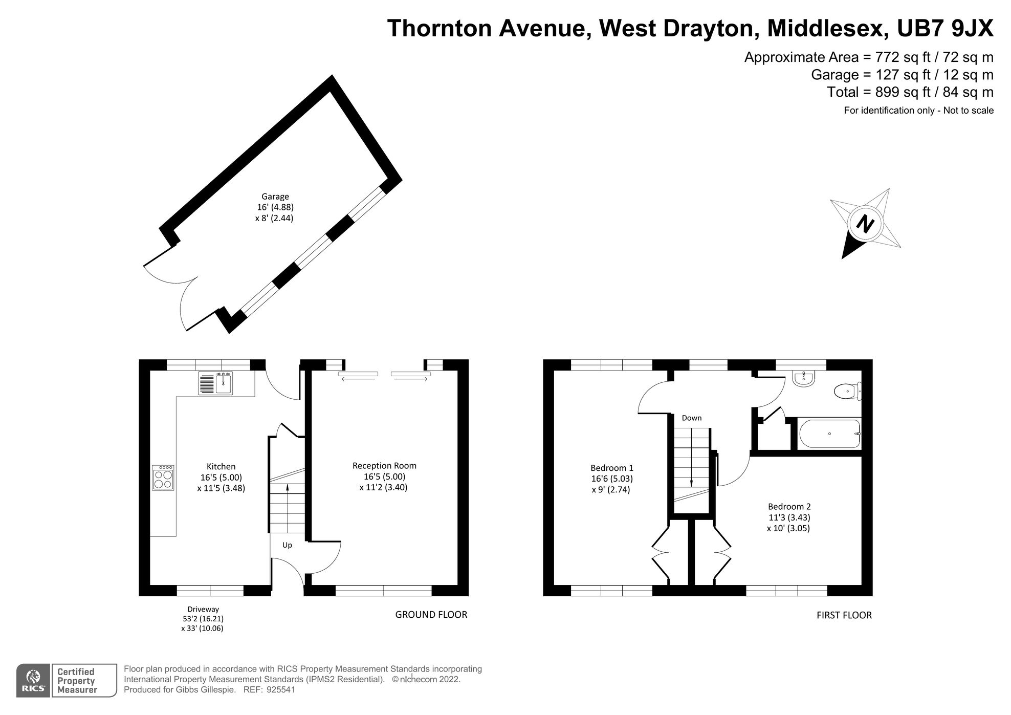 2 bed semidetached house for sale in Thornton Avenue, West Drayton