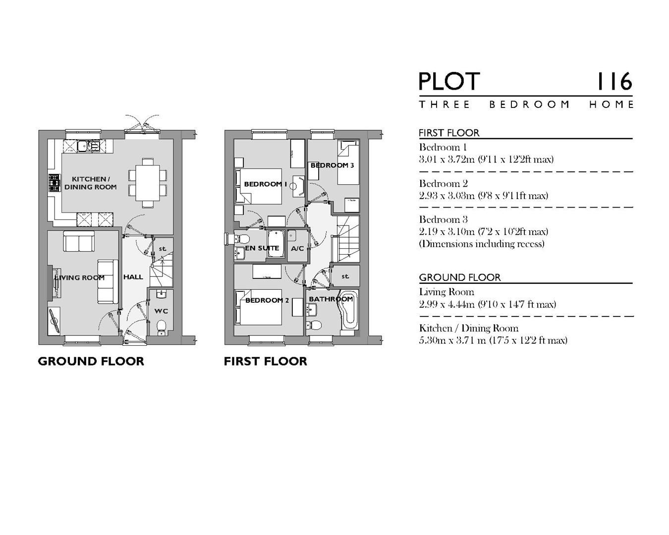 New home, 3 bed semidetached house for sale in Stoke Meadow, Silver