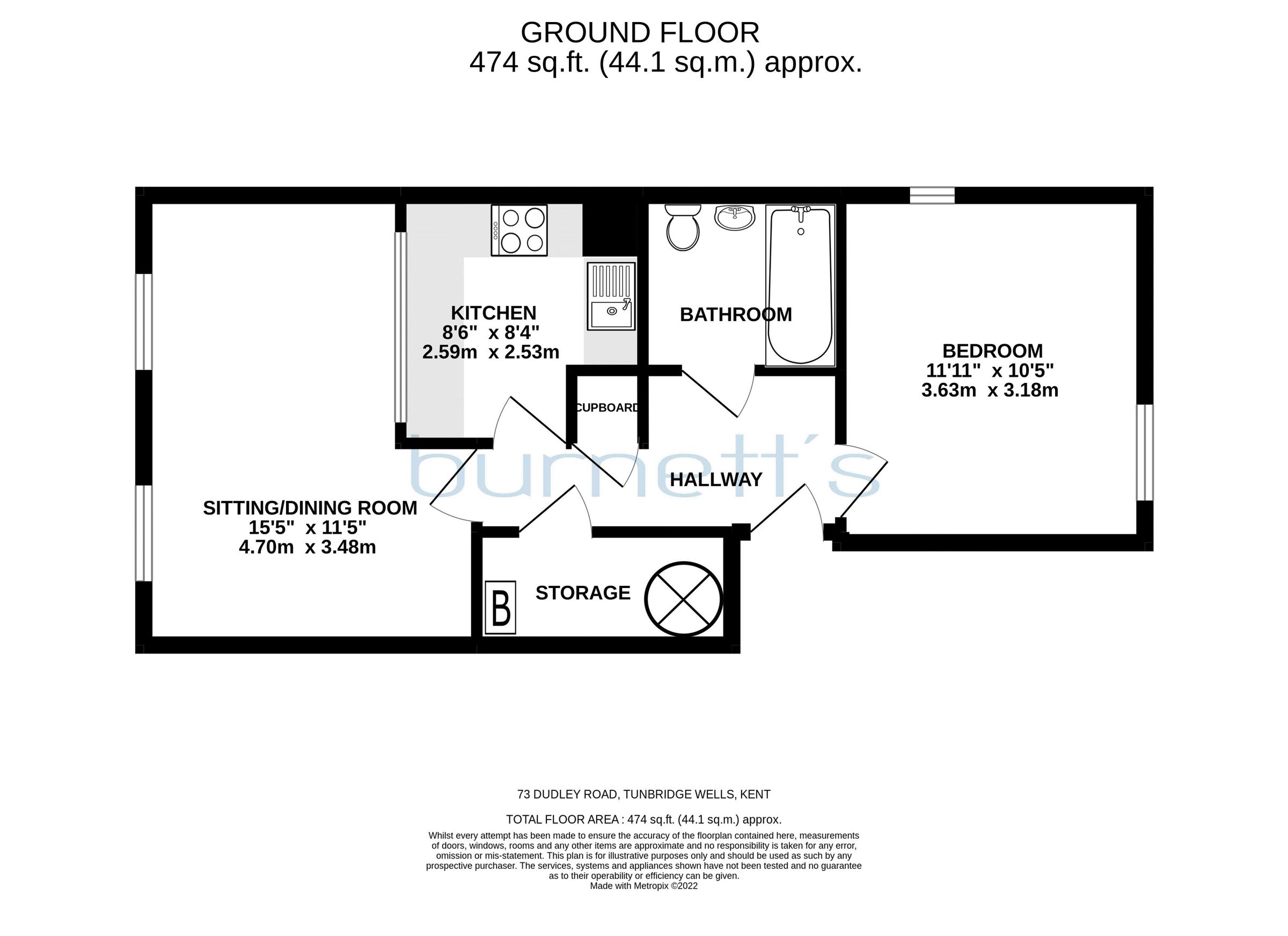 1 bed flat for sale in Dudley Road TN1 Zoopla