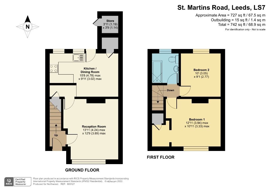 2 bed terraced house for sale in St Martins Road, Chapel Allerton