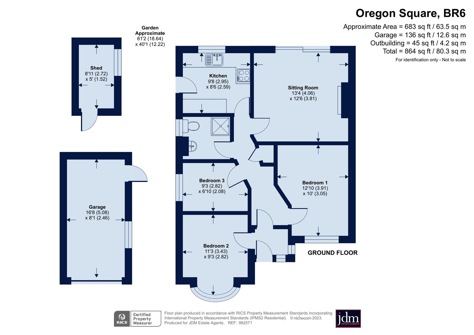 3 bed bungalow for sale in Oregon Square, Orpington BR6 Zoopla