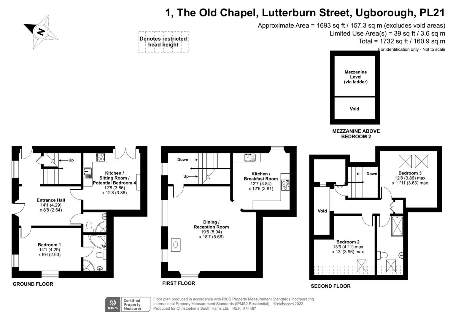 4 bed property for sale in Lutterburn Street, Ugborough, Ivybridge PL21