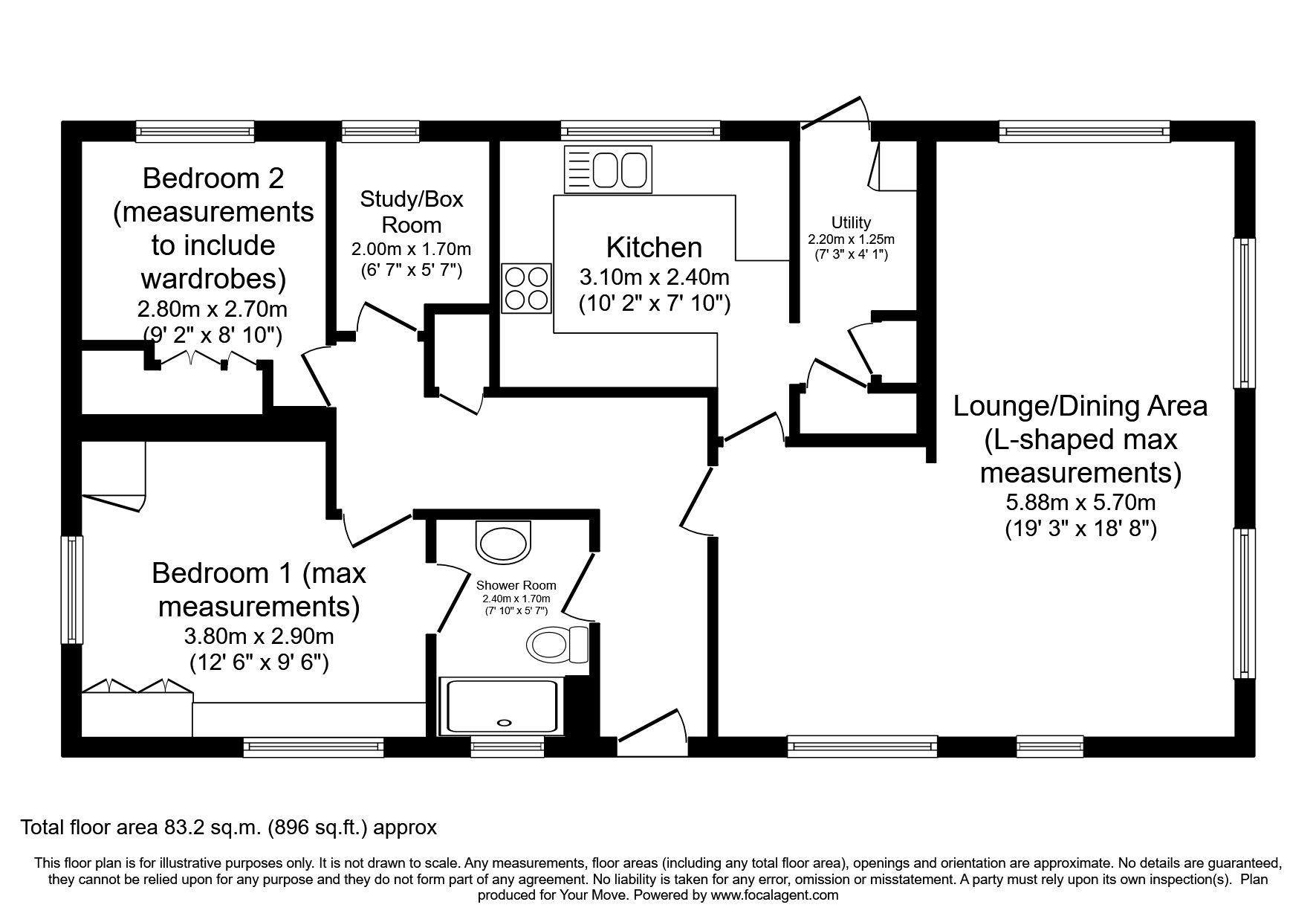 2 bed mobile/park home for sale in Hoo Marina Park, Vicarage Lane, Hoo