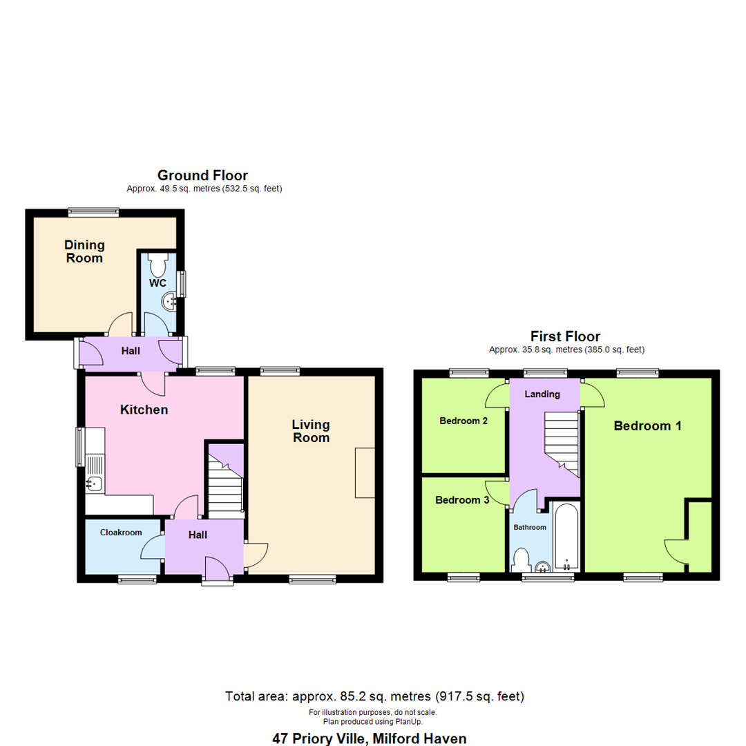 3 bed semidetached house for sale in Priory Ville, Milford Haven SA73