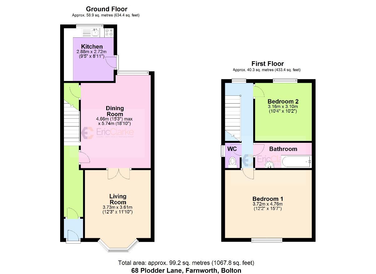 2 bed terraced house for sale in Plodder Lane, Farnworth, Bolton BL4