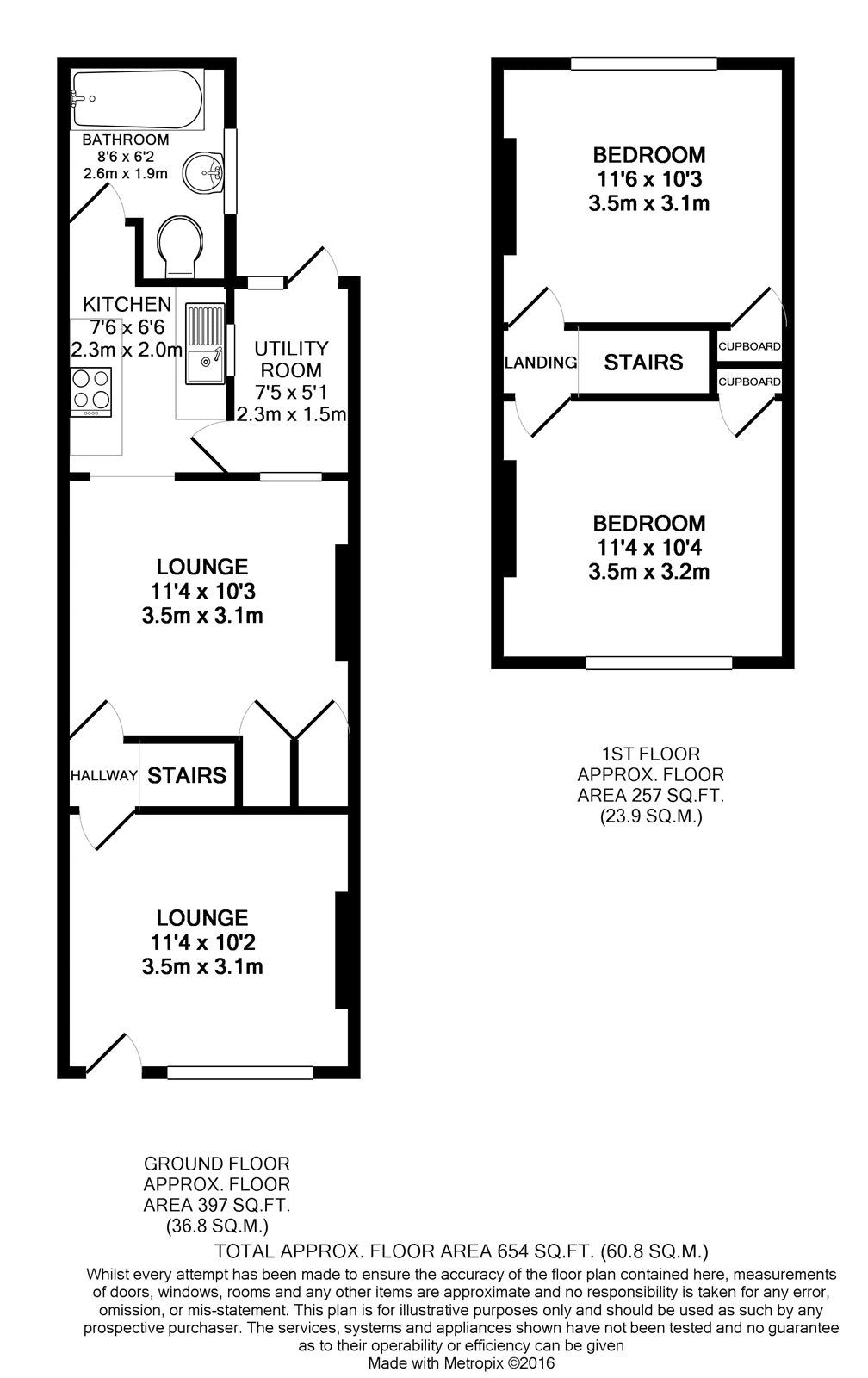 2 bed terraced house to rent in Salisbury Road, Woodside, Croydon SE25