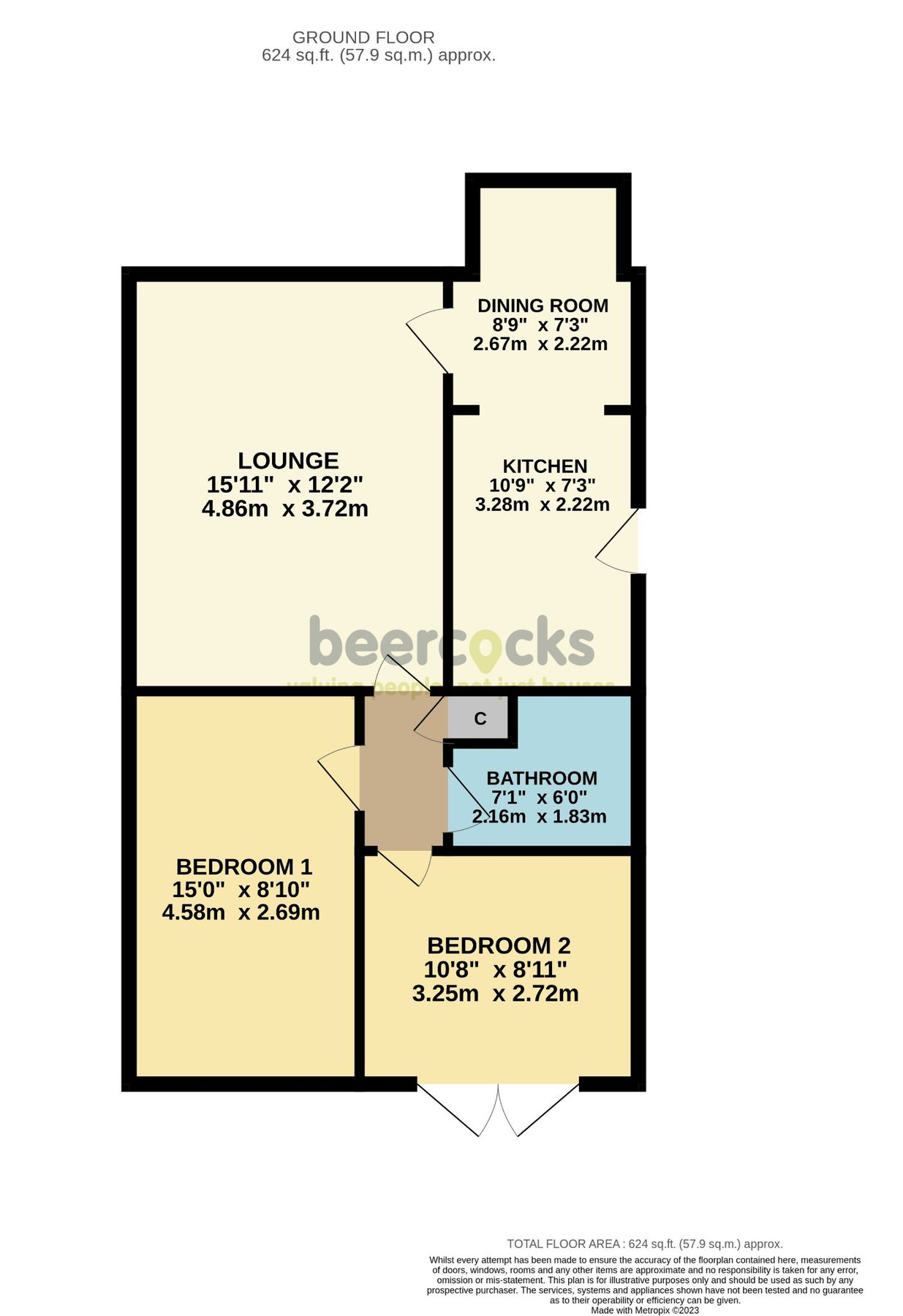 2 bed semidetached bungalow for sale in Derrymore Road, Willerby, Hull