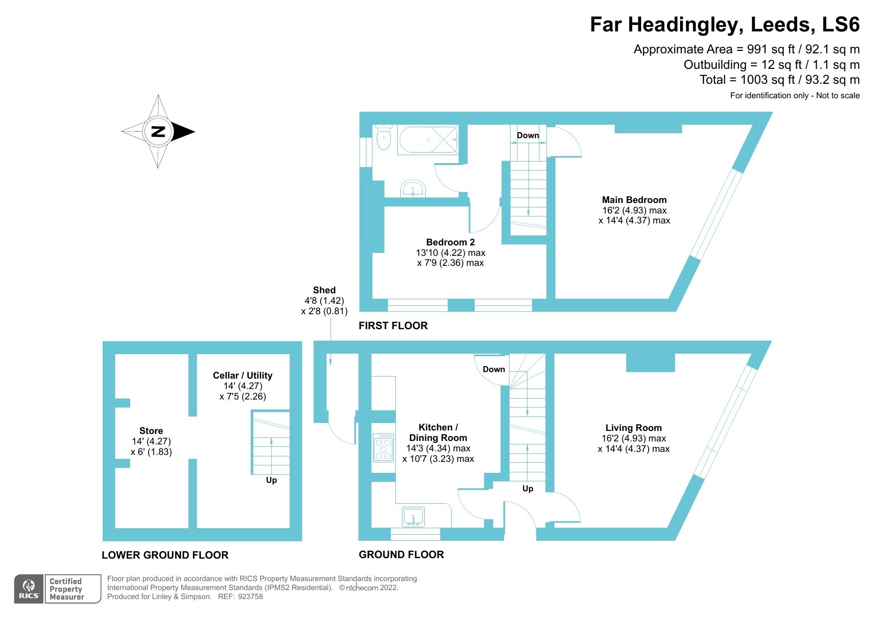 2 bed semidetached house for sale in Moor Road, Far Headingley, Leeds