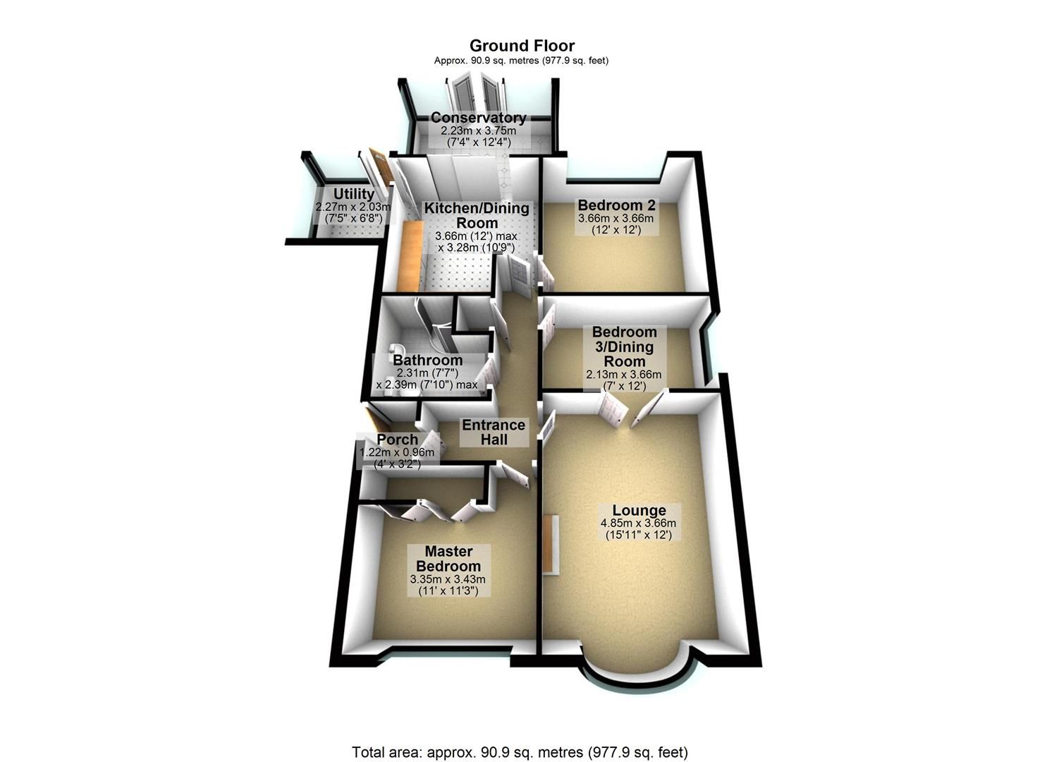 3 bed semidetached bungalow for sale in Allan Avenue, Stanground