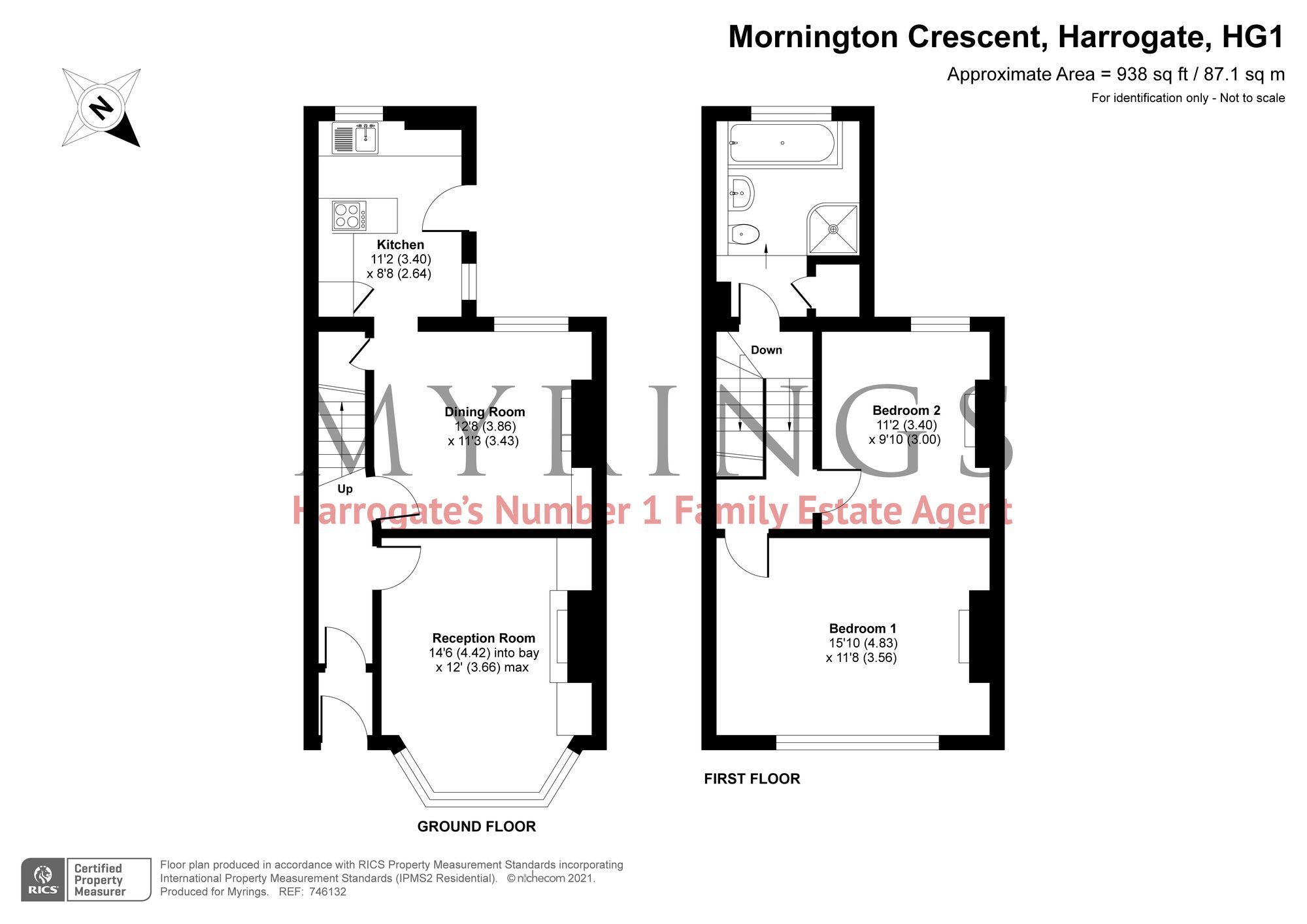2 bed terraced house for sale in Mornington Crescent, Harrogate HG1