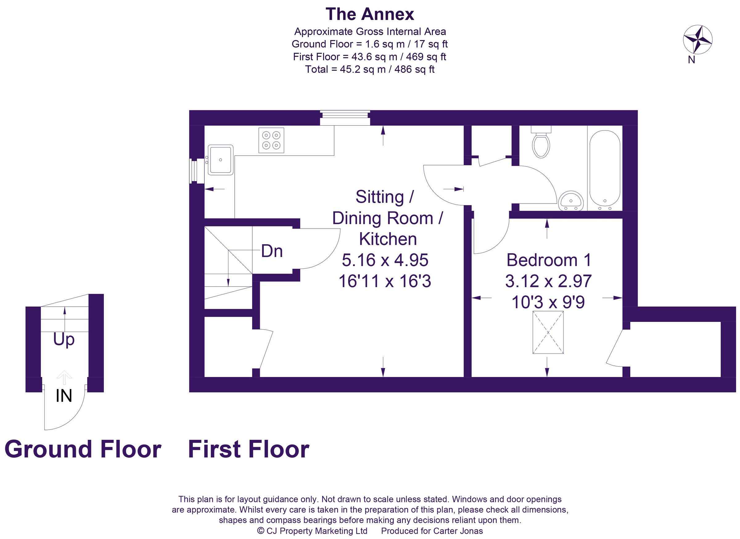 1 bed flat to rent in Windmill Barn, Cassington Road, Yarnton