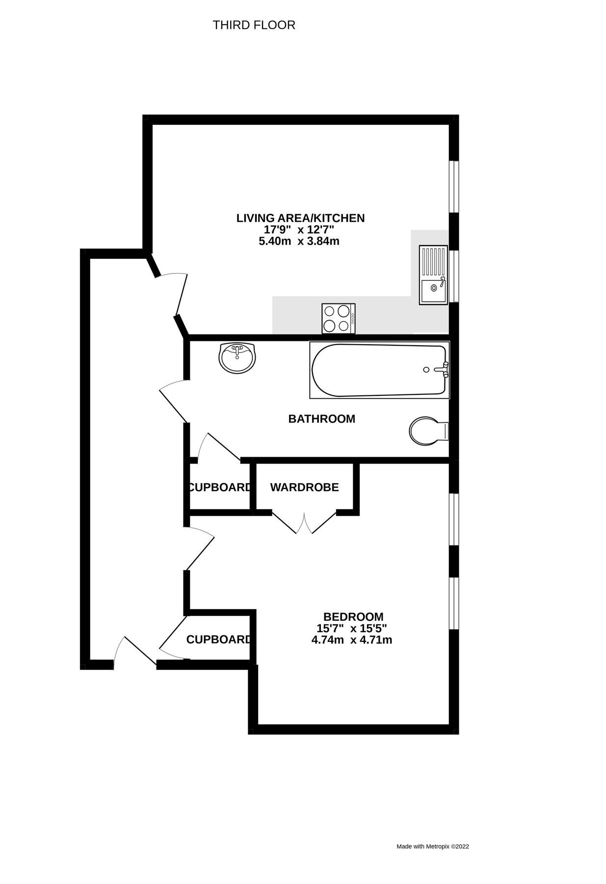 1 bed flat to rent in Oxford House, Cheapside, Reading, Berkshire RG1