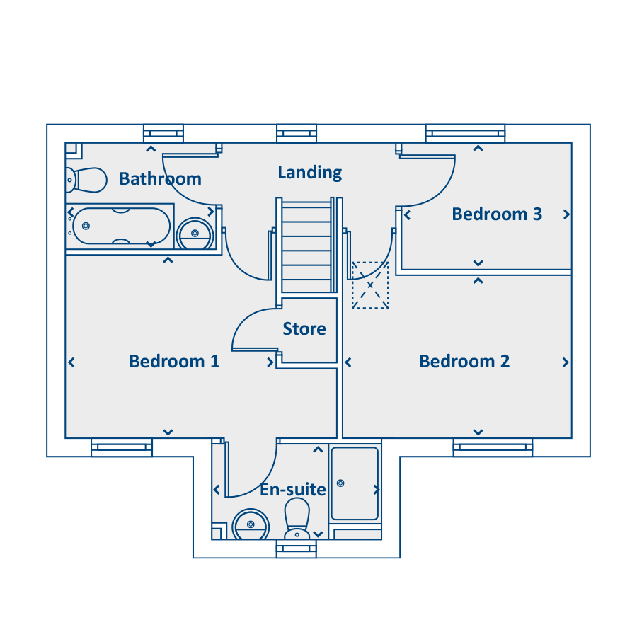 New home, 3 bed property for sale in "Warwick" at Westway, Eastfield