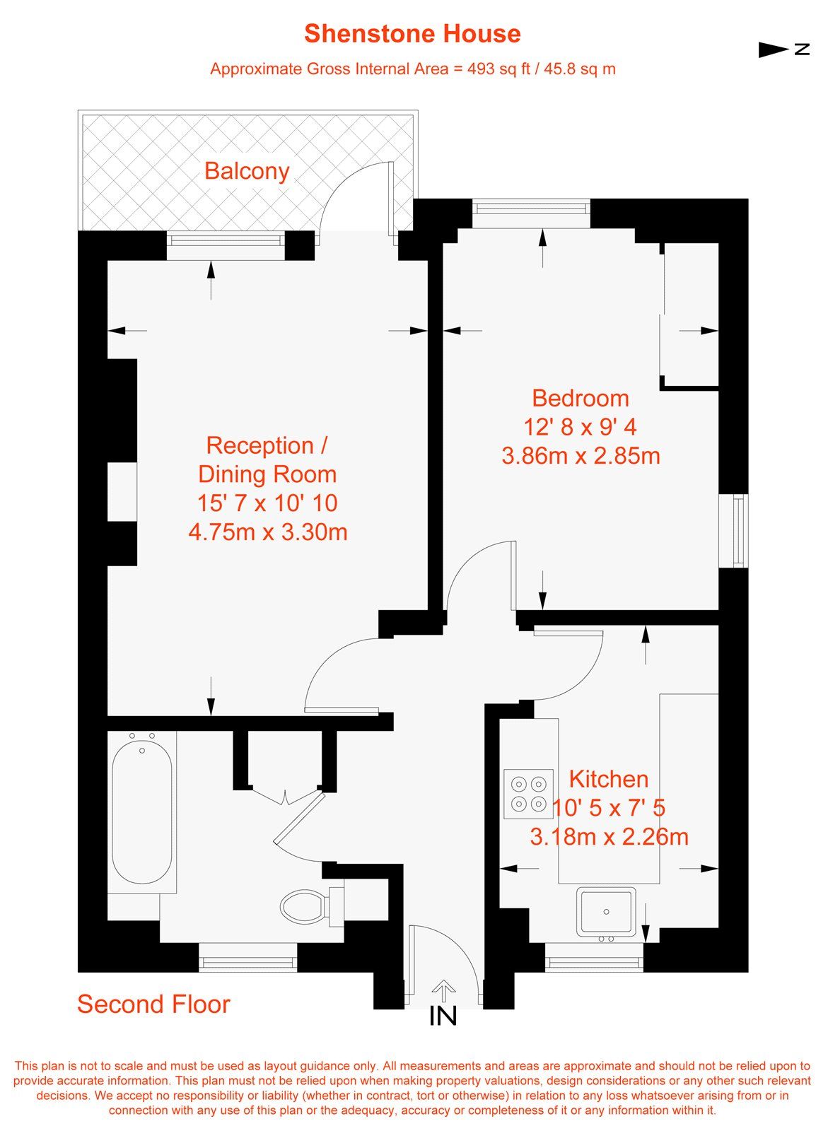 1 bed flat to rent in Shenstone House, Aldrington Road, London SW16