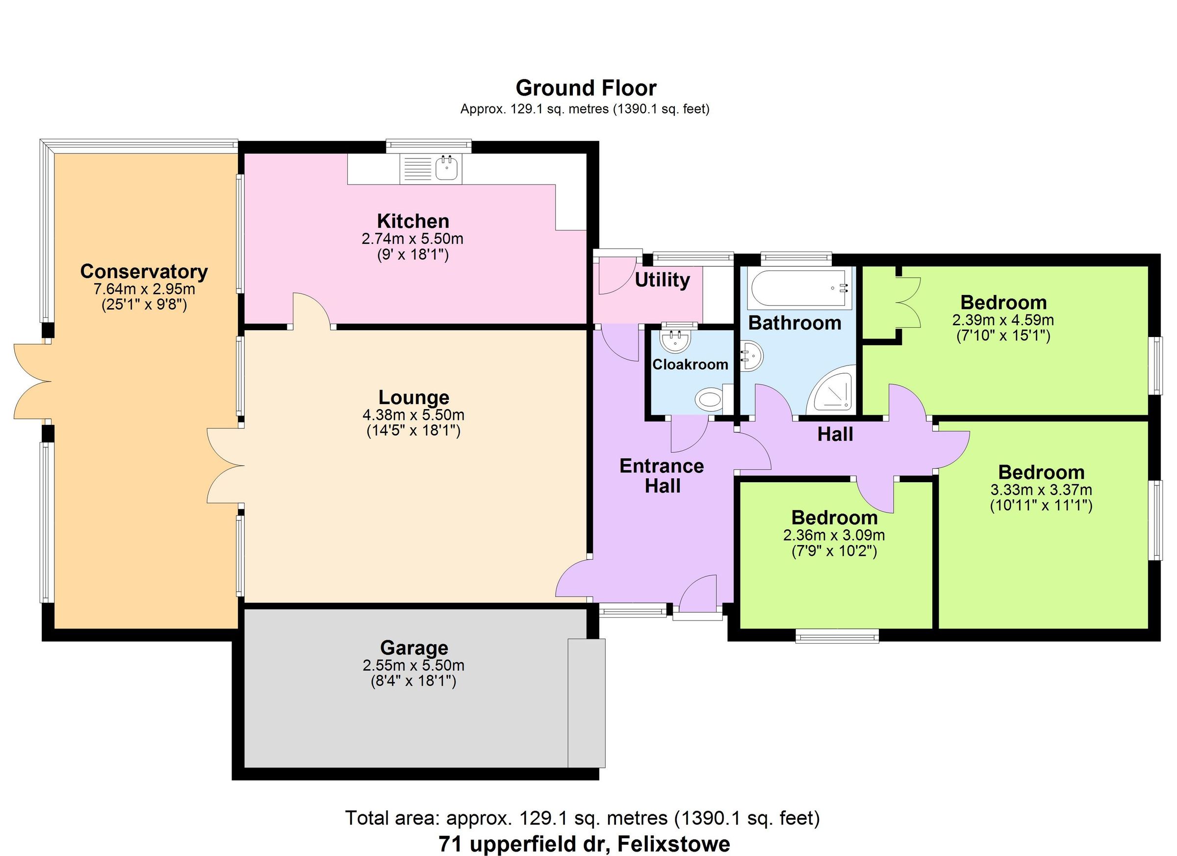 3 bed detached bungalow for sale in Upperfield Drive, Felixstowe IP11
