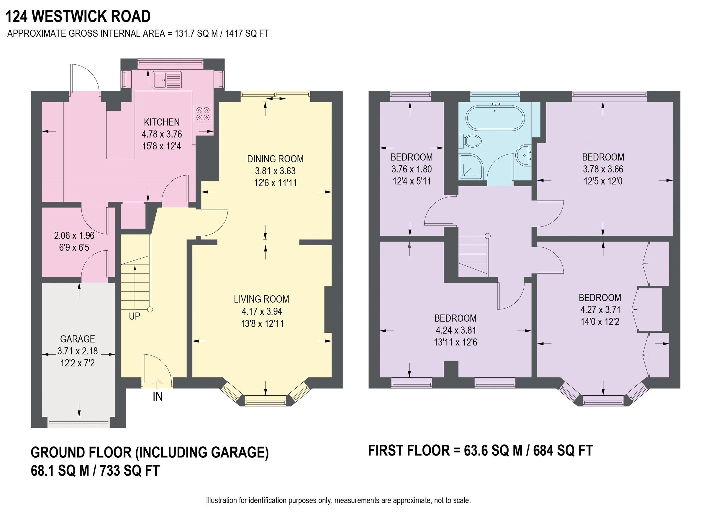 4 bed semidetached house for sale in Westwick Road, Greenhill