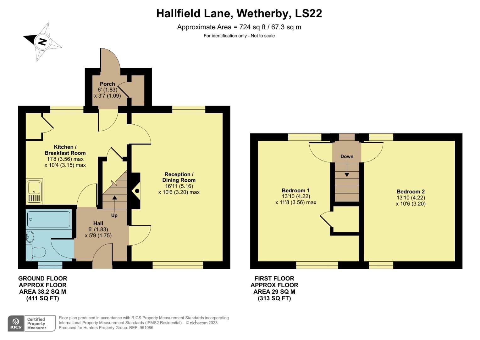 2 bed terraced house for sale in Millgarth Court, School Lane