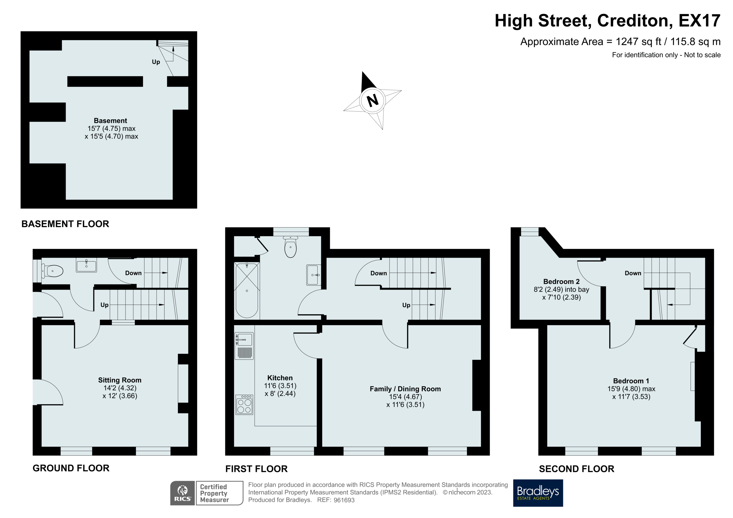 2 bed terraced house for sale in High Street, Crediton, Devon EX17 Zoopla