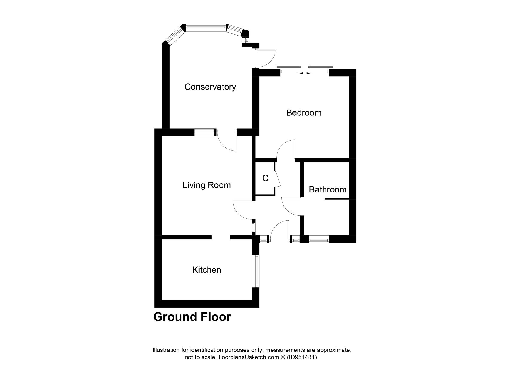 1 bed terraced bungalow for sale in Julian Court, Cadham, Glenrothes