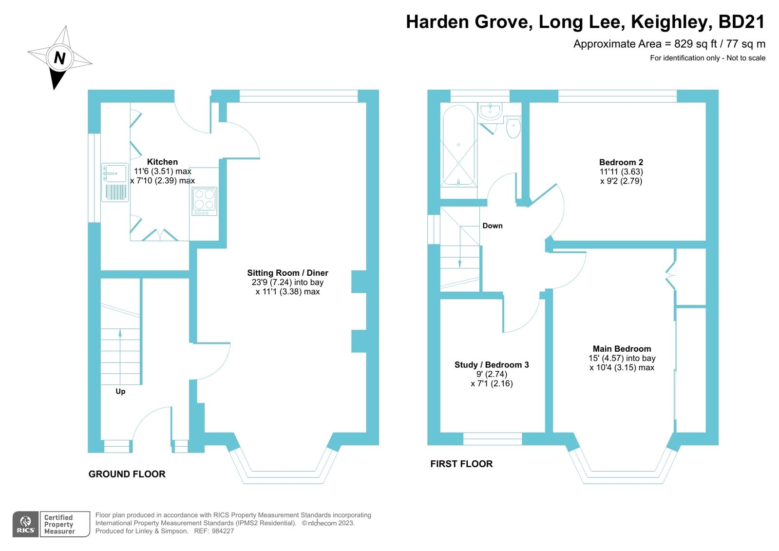 3 bed semidetached house for sale in Harden Grove, Long Lee, Keighley