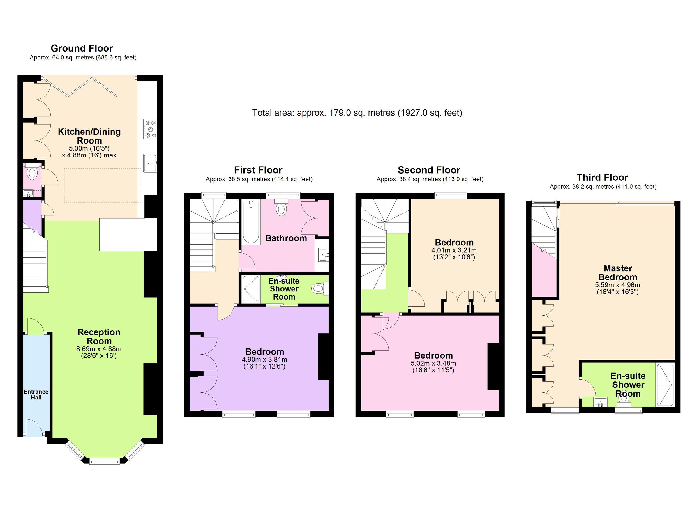 4 bed terraced house to rent in Leverton Street, Kentish Town, London