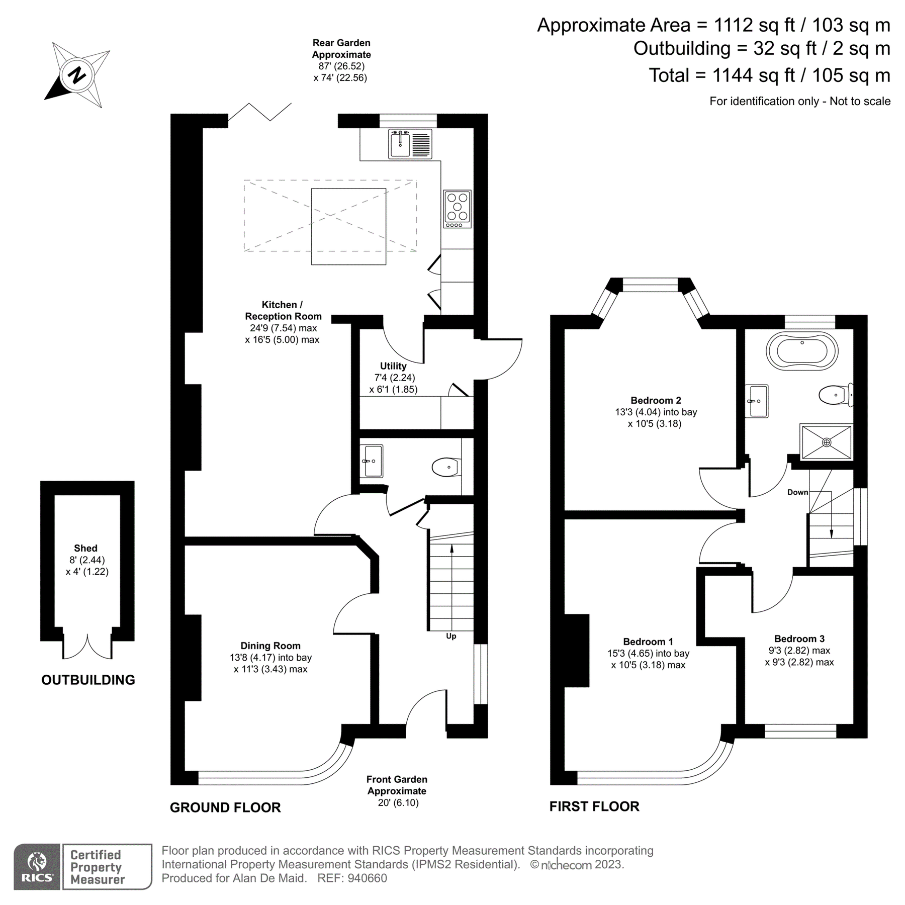 3 bed semidetached house for sale in Widmore Lodge Road, Bromley BR1