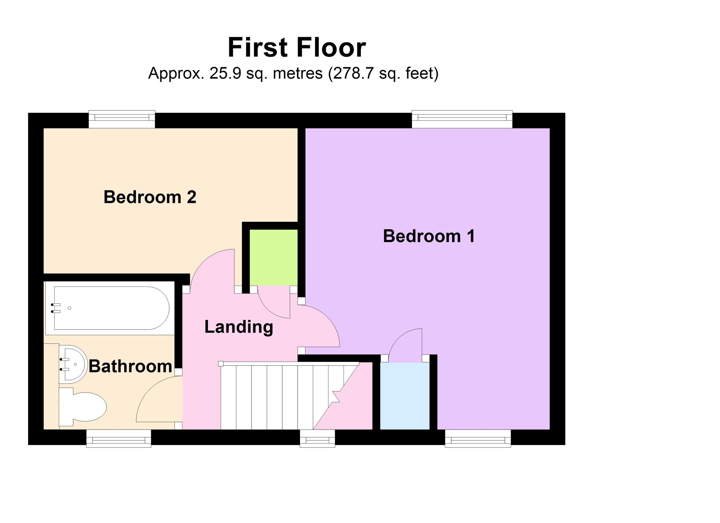 2 bed semidetached house for sale in Elizabeth Close, Wellingborough