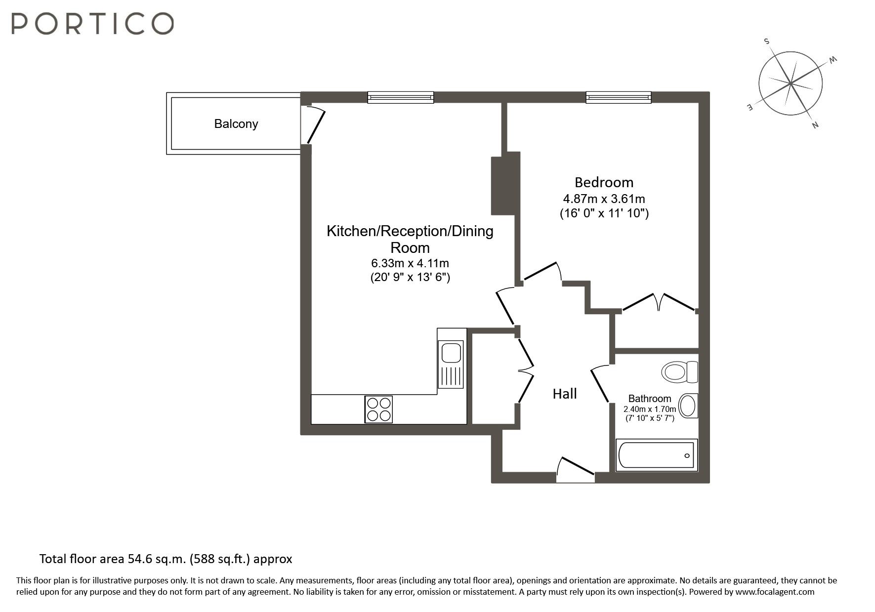 1 bed flat for sale in Northstand Apartments, Highbury Stadium Square