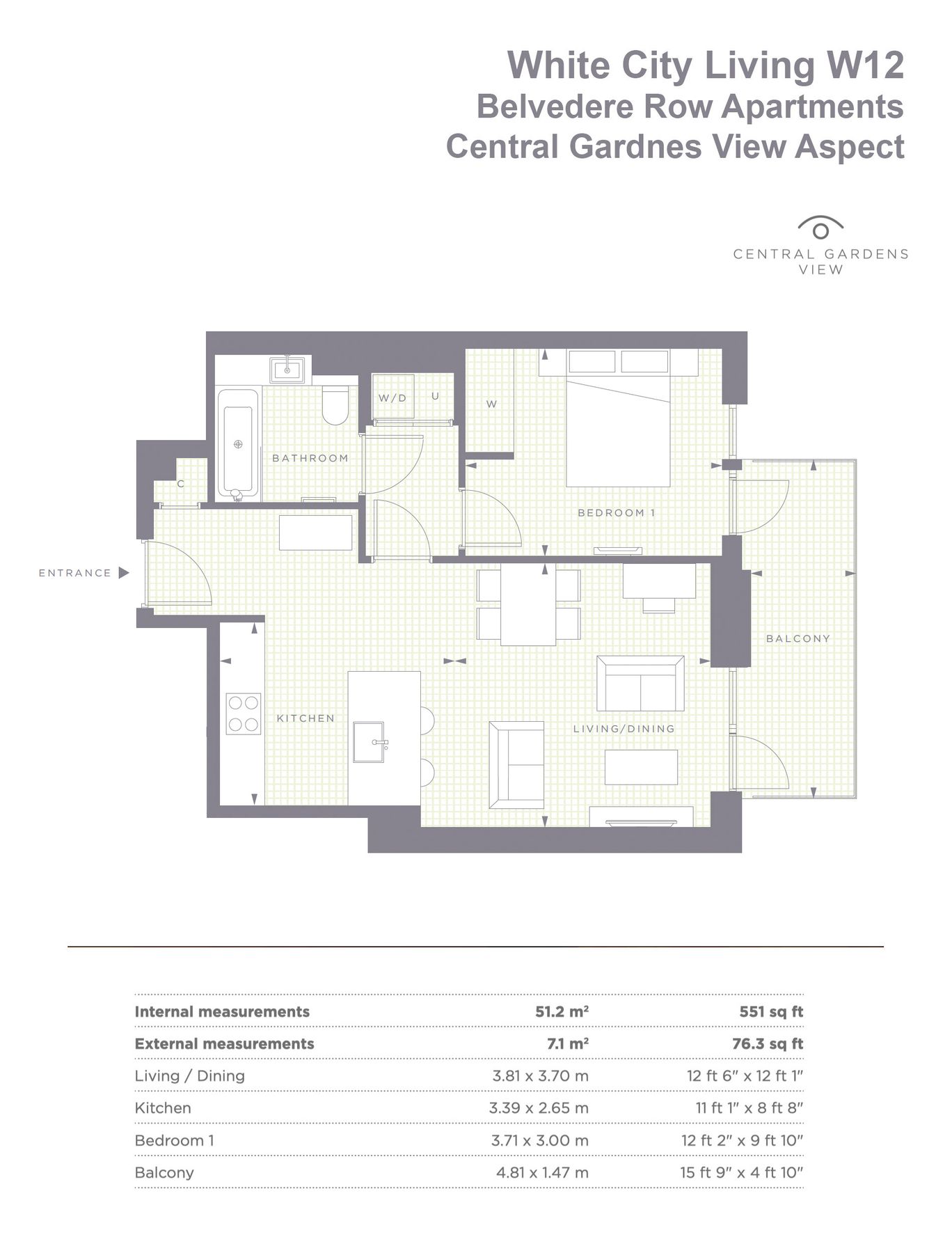 1 bed flat to rent in White City Living, Belvedere Row Apartments