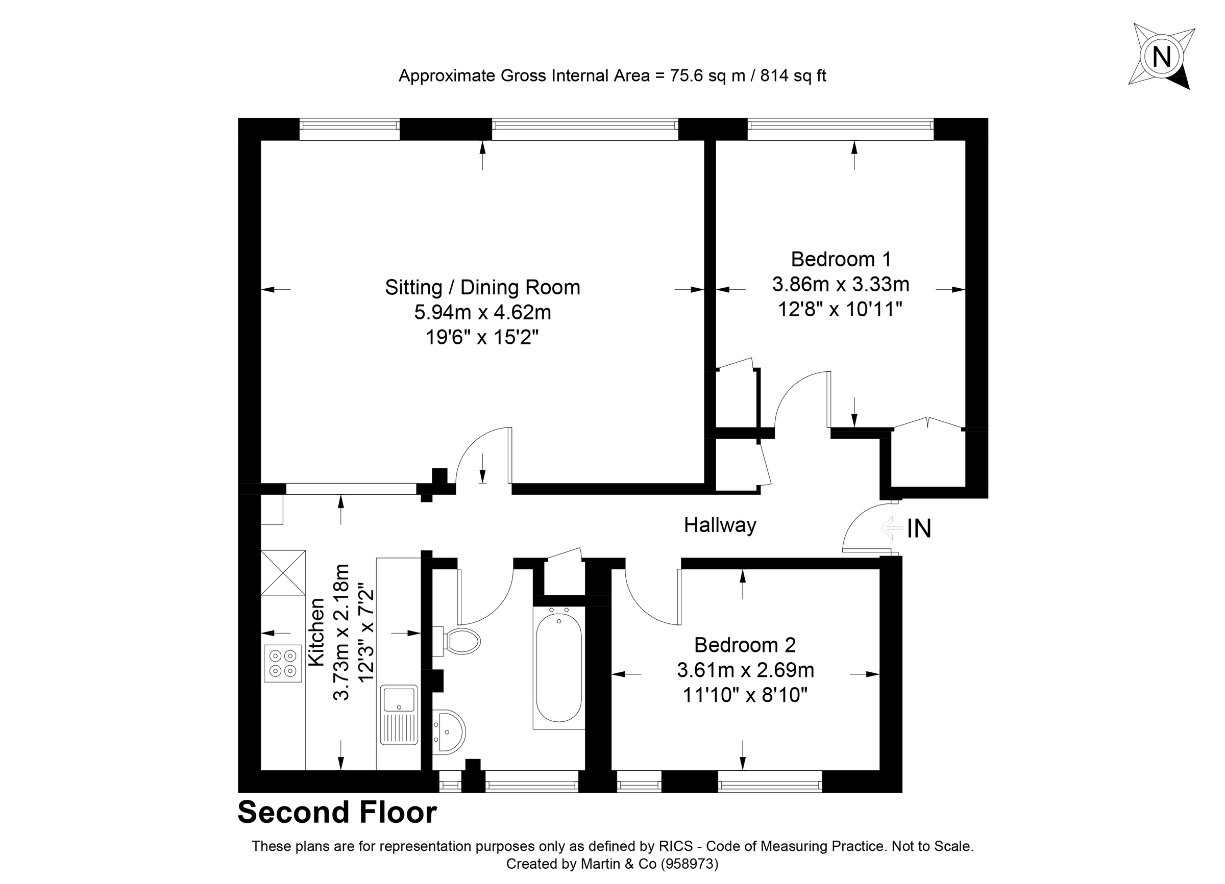 2 bed flat for sale in Highlands Road, Andover SP10 Zoopla