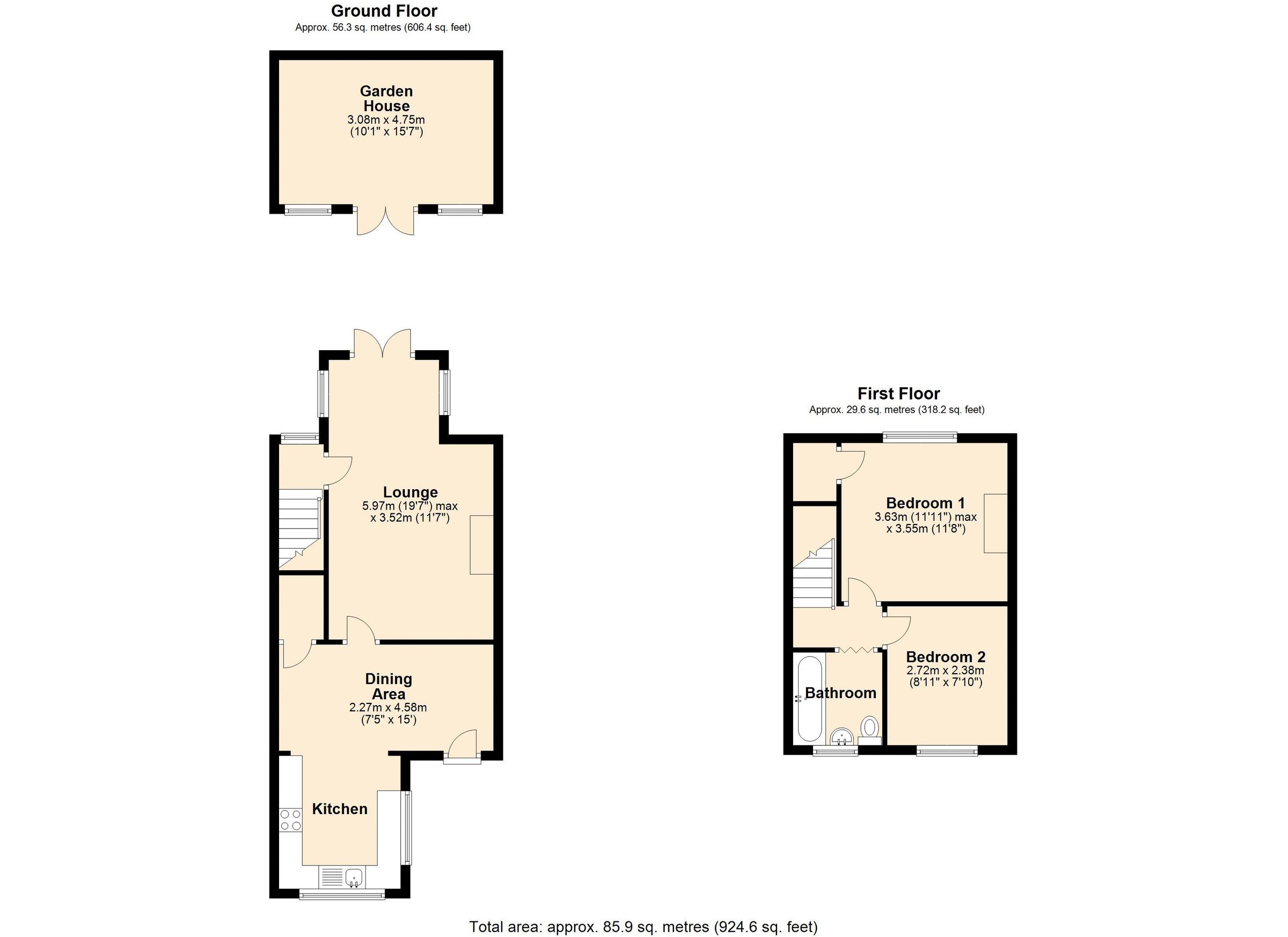2 bed terraced house to rent in June Avenue, Winlaton Mill, BlaydonOn