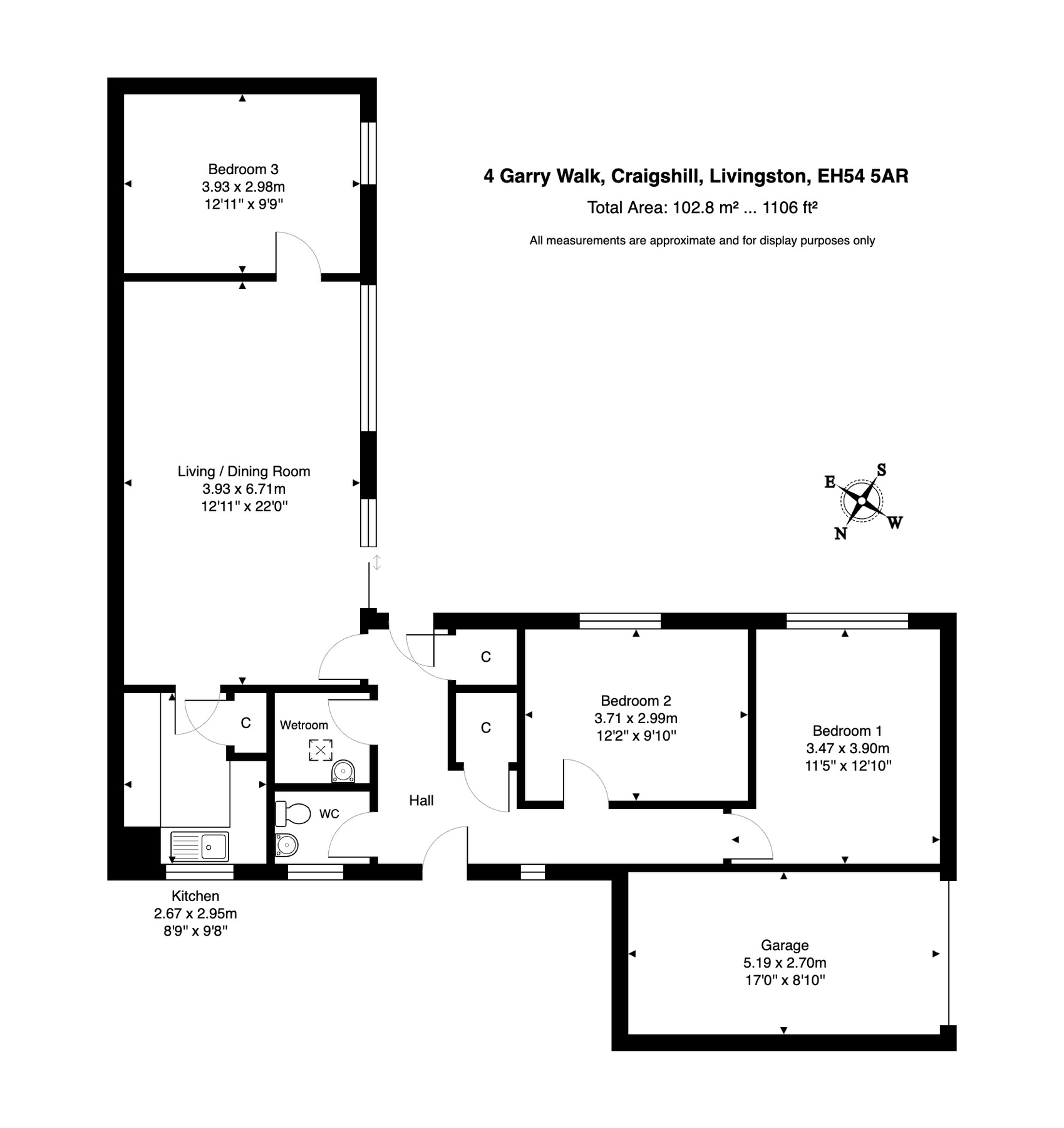 3 bed semidetached bungalow for sale in Garry Walk, Livingston EH54 Zoopla