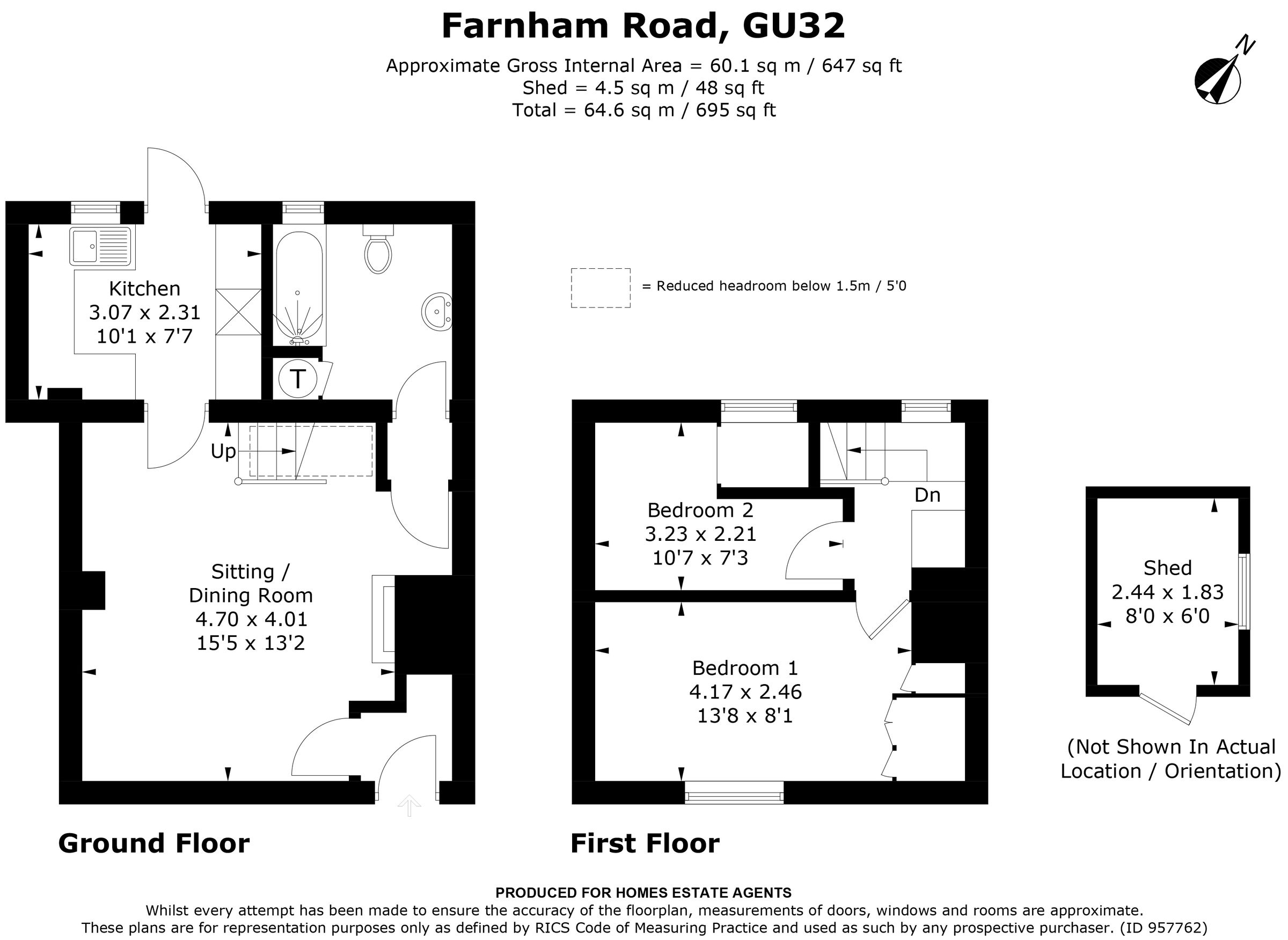 2 bed terraced house for sale in Steep Marsh, Petersfield, Hampshire