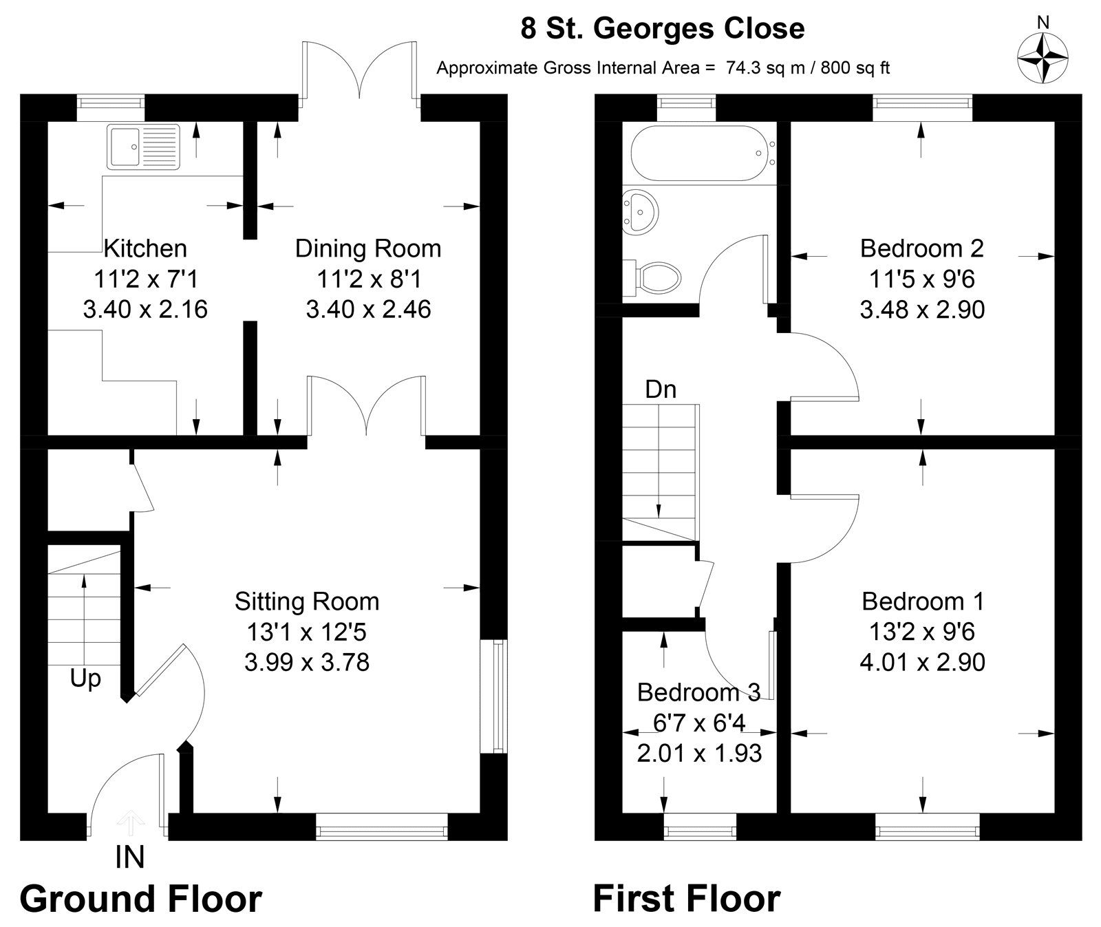 3 bed linkdetached house for sale in St. Close, Ogbourne St