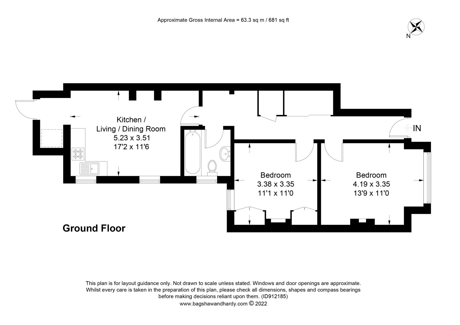 2 bed for sale in Kingston Road, Raynes Park, London SW20