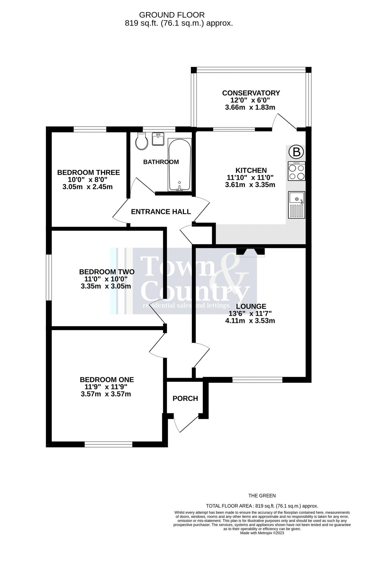 3 bed bungalow for sale in The Green, Great Bentley, Colchester CO7