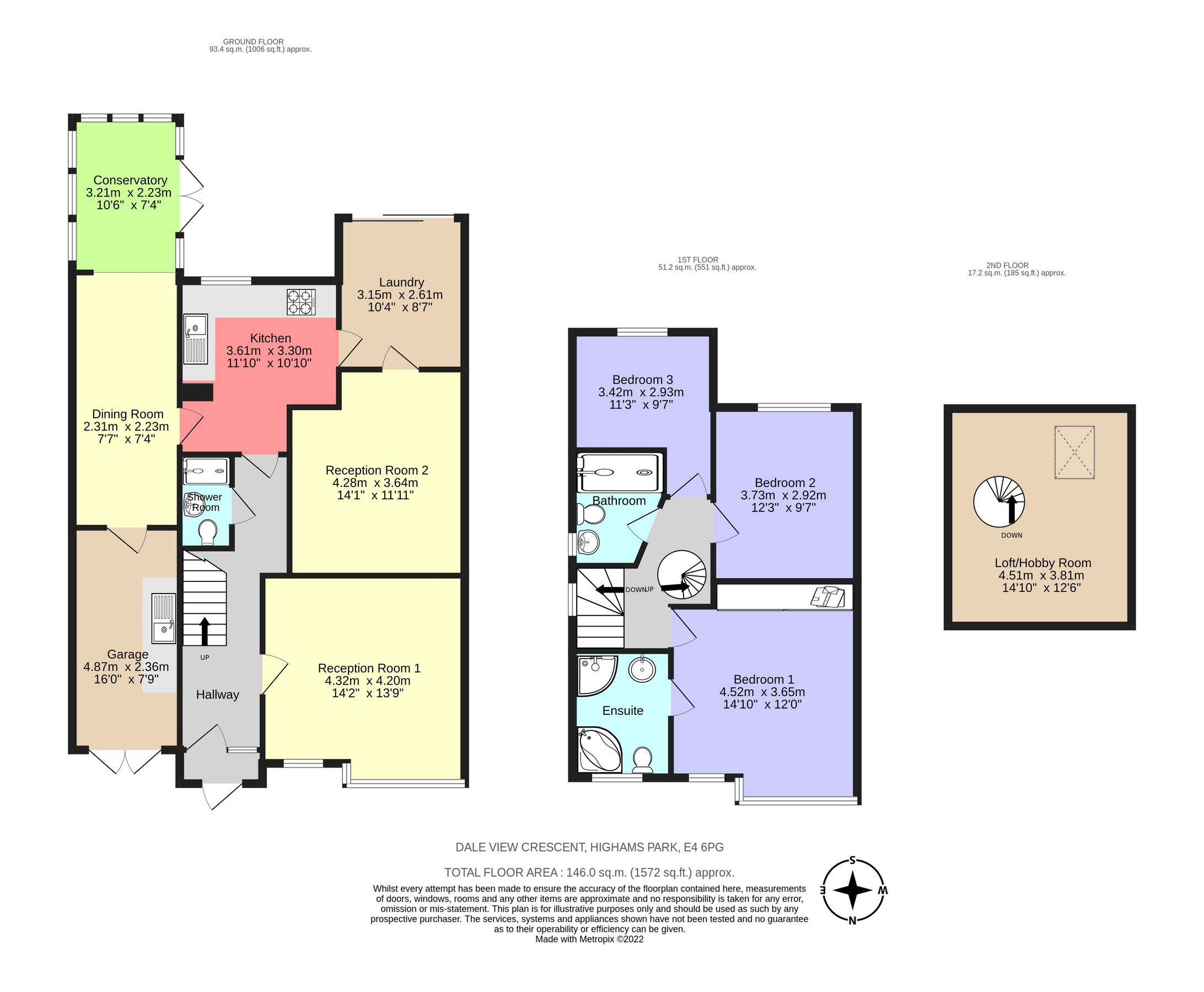 3 bed semidetached house for sale in Dale View Crescent, London E4