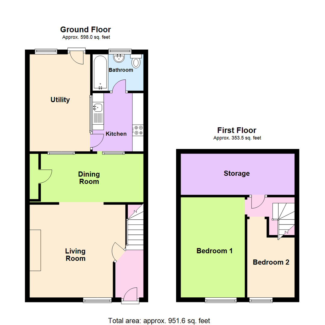 2 bed terraced house for sale in The Sidings, Mynyddygarreg, Kidwelly