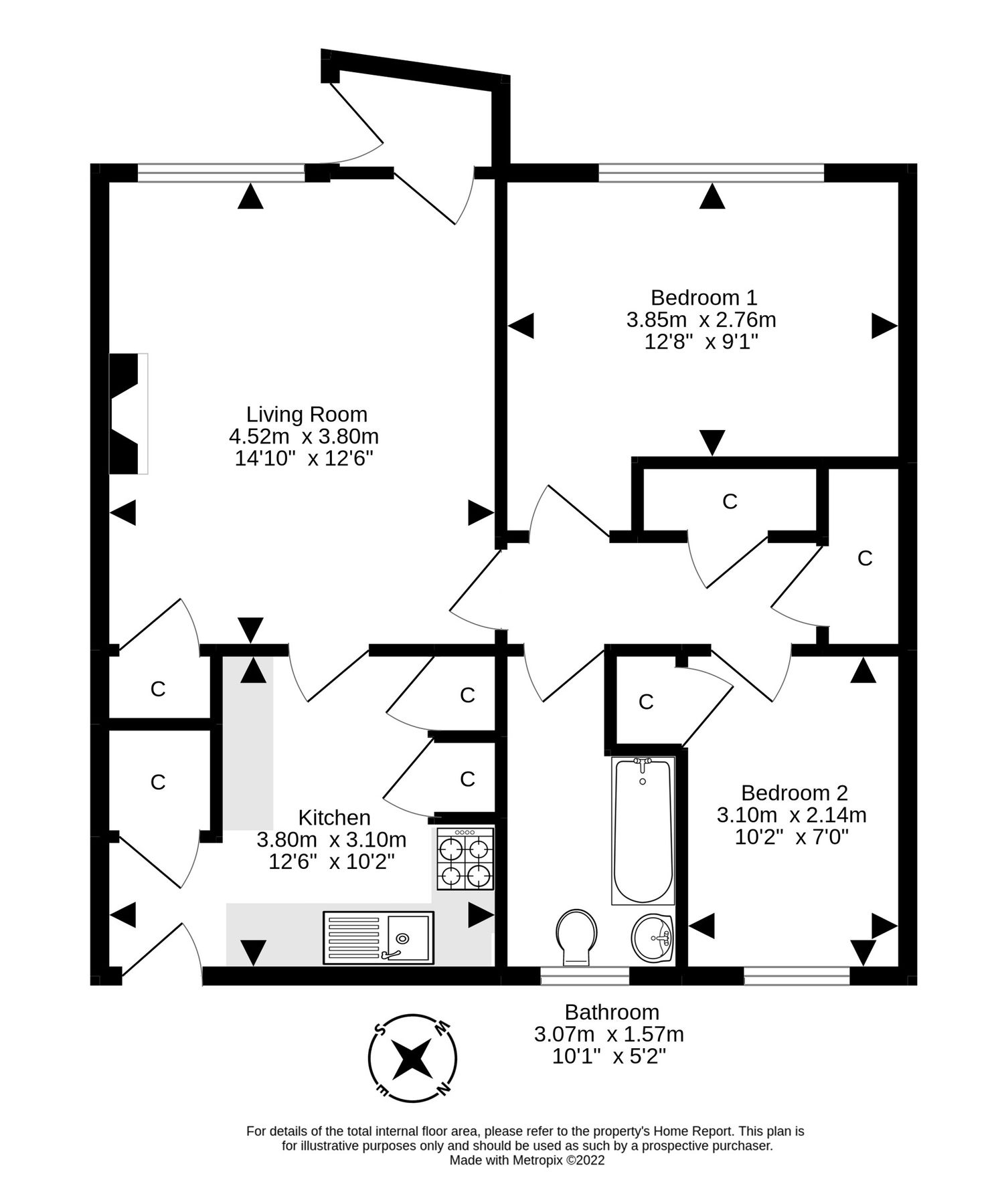 2 bed flat for sale in 19 Roods Square, Inverkeithing KY11 Zoopla