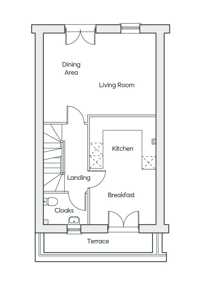 New home, 3 bed terraced house for sale in Hendrefoilan Drive, Swansea