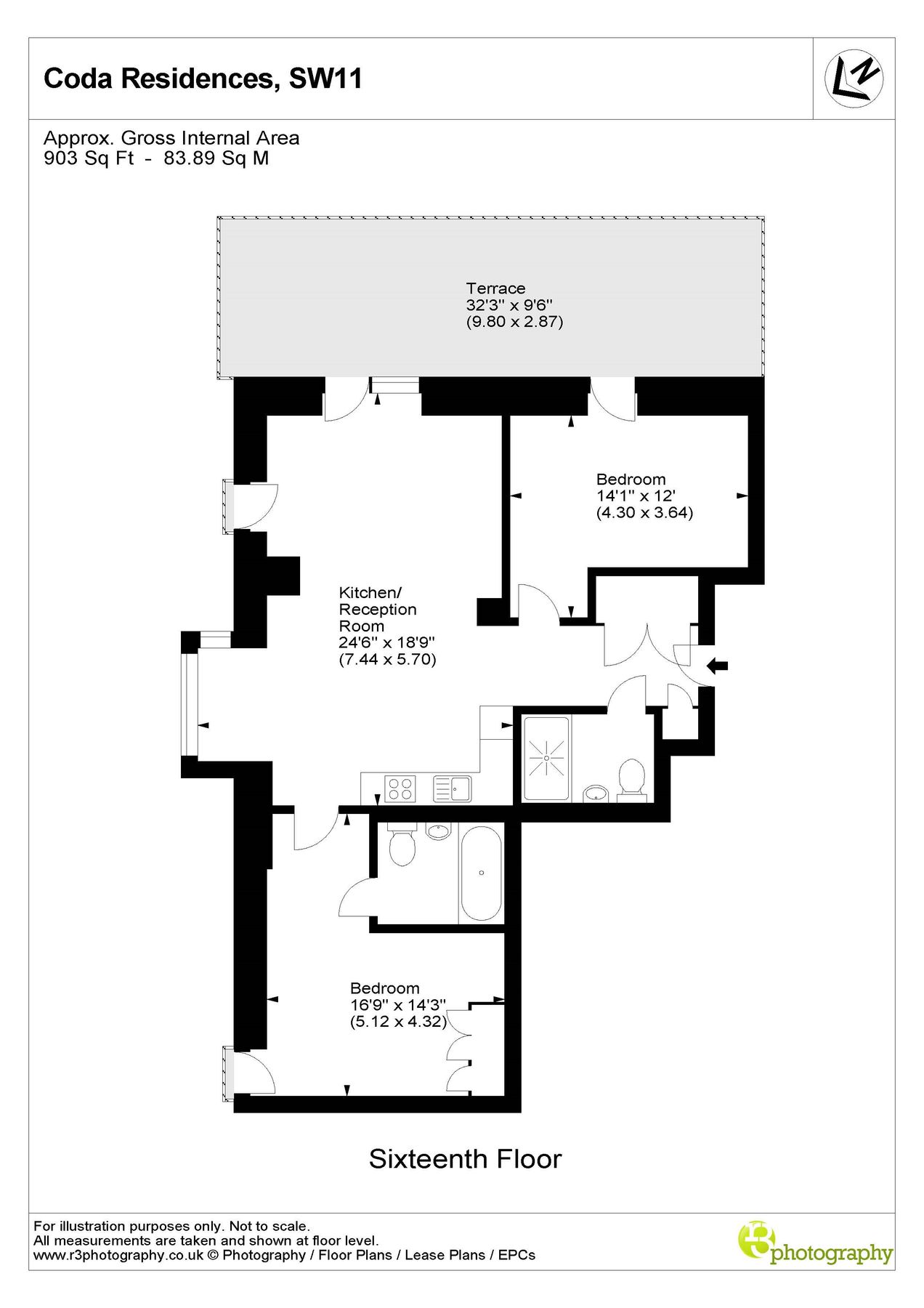2 bed flat to rent in York Place, London SW11 Zoopla