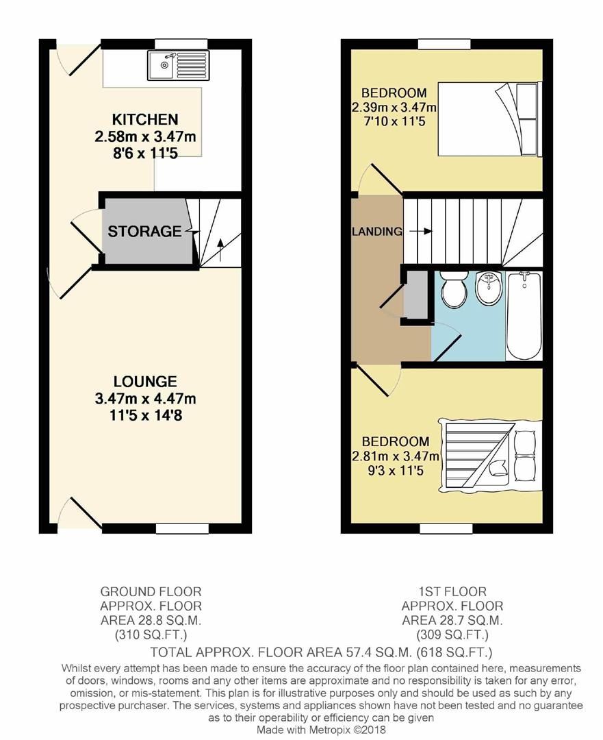 2 bed end terrace house to rent in Chapel Street, Brimington