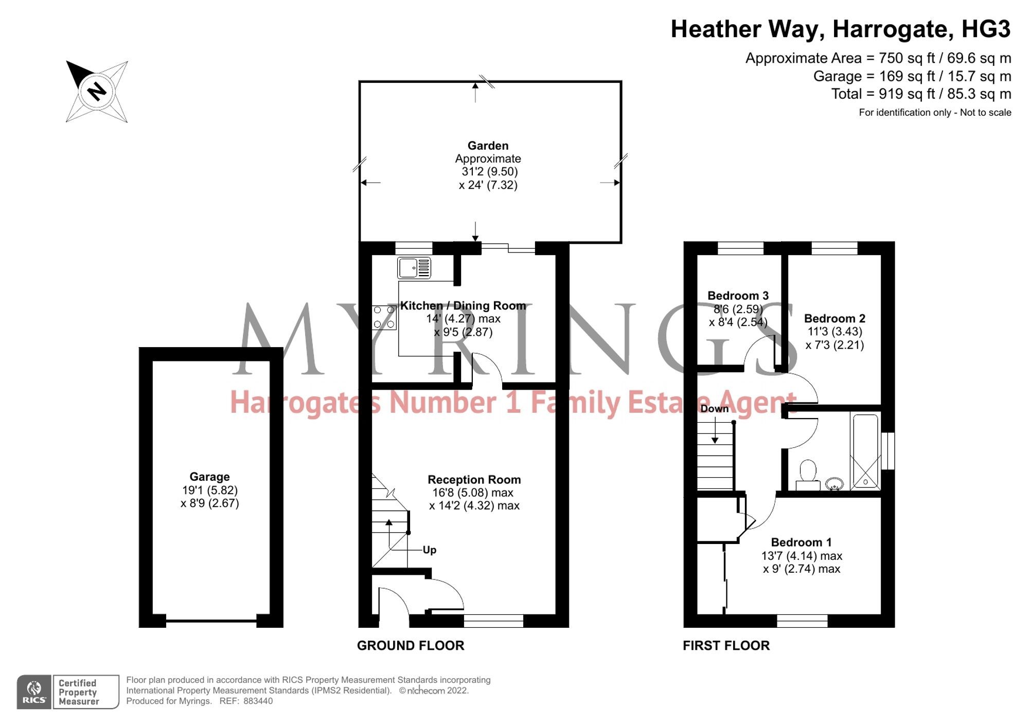 3 bed semidetached house for sale in Heather Way, Harrogate HG3 Zoopla