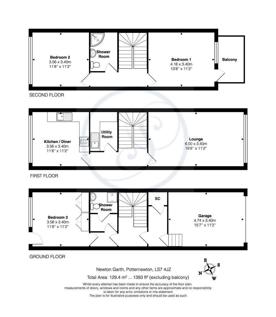 3 bed town house for sale in Newton Garth, Leeds LS7 Zoopla