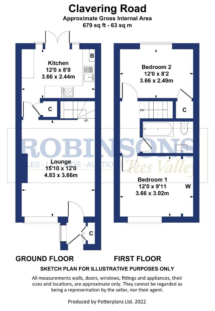 2 bed terraced house for sale in Clavering Road, Hartlepool TS27 Zoopla